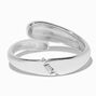 Silver-tone Thick Double Molten Cuff Bracelet ,