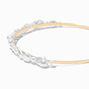 Pearl Cluster &amp; Gold-tone Metal Headband,