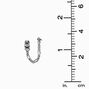 Silver-tone Chain Earring Stackables Set - 3 Pack,