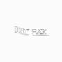 Silver-tone F*ck Stud Earrings,