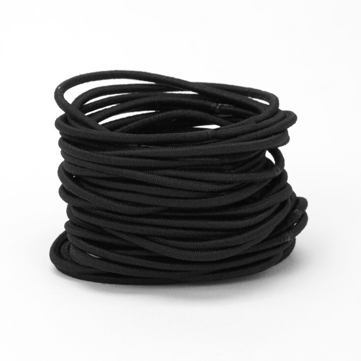 Black Luxe Hair Ties - 30 Pack,