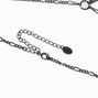 Hematite Embellished Cross Pendant Necklace,