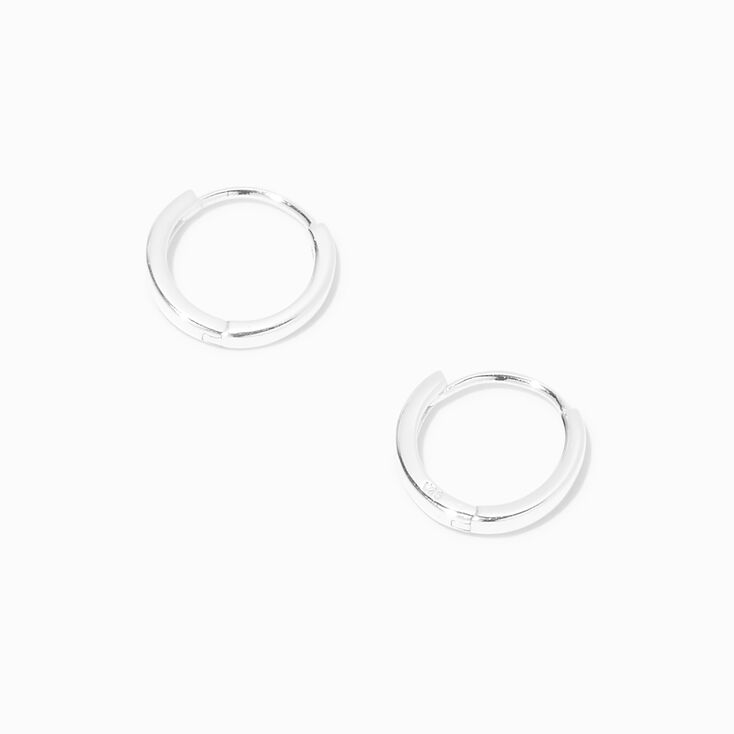 ICING Select Sterling Silver 10MM Clicker Hoop Earrings,