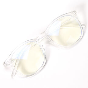 Solar Blue Light Reducing Round Clear Lens Frames,