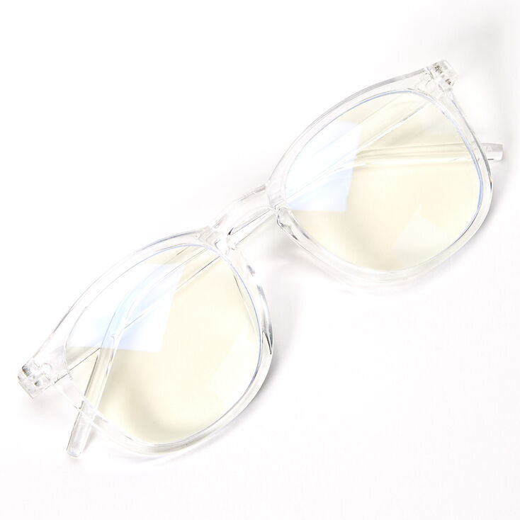 Solar Blue Light Reducing Round Clear Lens Frames,