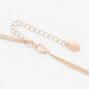 Rose Gold Crystal Confetti Multi Strand Necklace,