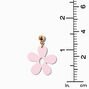 Pink Daisy 1&quot; Drop Earrings,