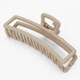 Tan Large Rectangle Hair Claw,