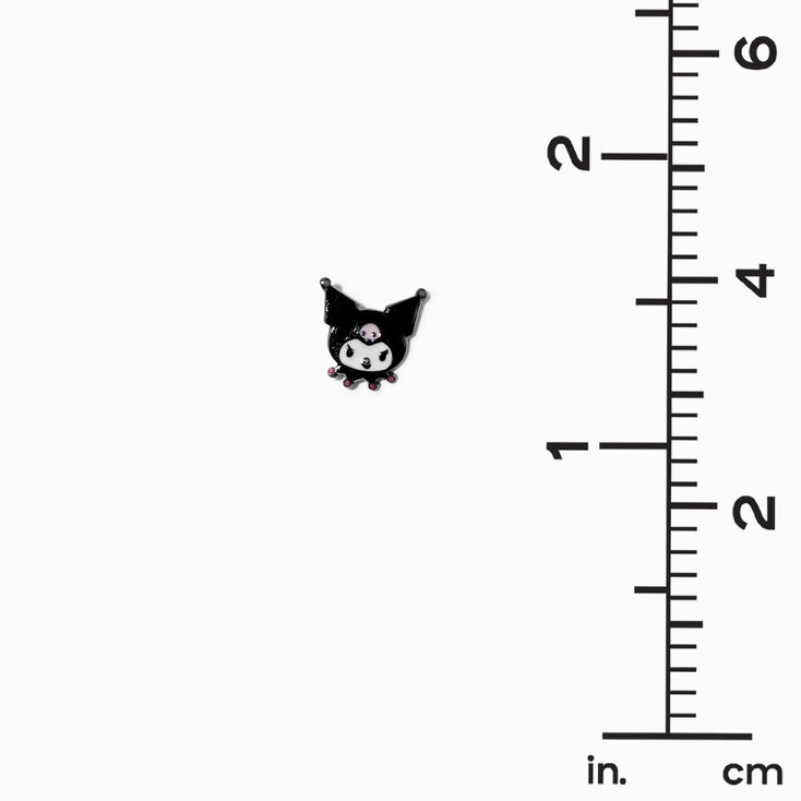 Sterling Silver Hello Kitty&reg; and Friends Kuromi&trade;️ Enamel Stud Earrings,