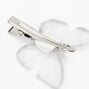 Silver Glitter Clear Butterfly Hair Clips - 3 Pack,