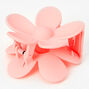 Matte Pink Flower Hair Claw,