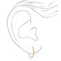 Gold-tone 25MM Sandblast Textured Hoop Earrings,
