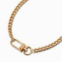 Gold-tone Mega Clasp Chain Necklace ,